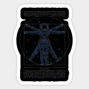 Vitruvian Astronaut Sticker